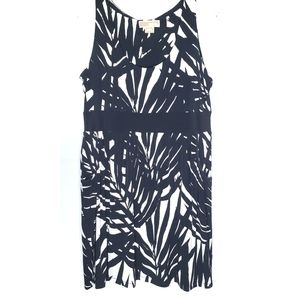 MICHAEL Michael Kors Leaf Print Jersey Dress L